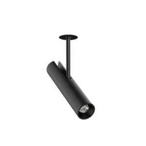 Close-up of a dark metal propeller attached to a vertical shaft against a black background