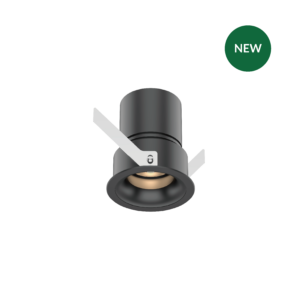 MFL57 | DuraGreen Close-up of a gray microphone mounted on a stand against a black background, with a green circular badge labeled NEW in the upper right corner.
