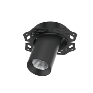 3D rendering of a dark gray pipe elbow with a perforated flange mounting plate and boltholes around the circumference. The elbow curves upward with a smooth cylindrical bore inside.